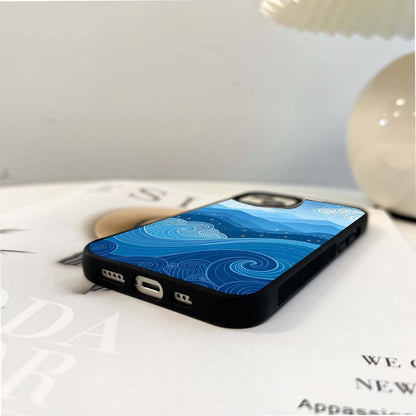 Blue Horizon Swirls Glass Case