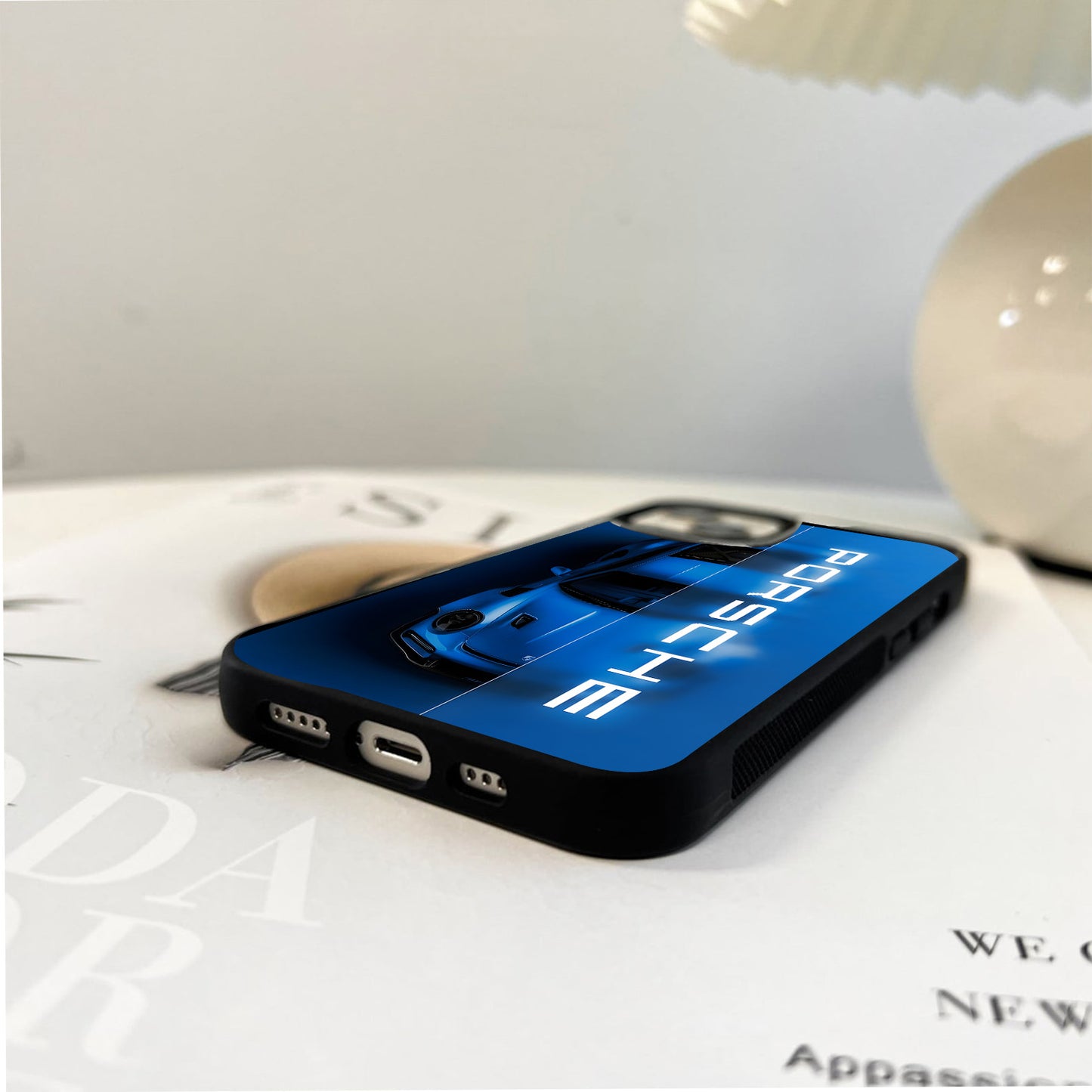 Porsche Electric Blue Shadow Glass Case