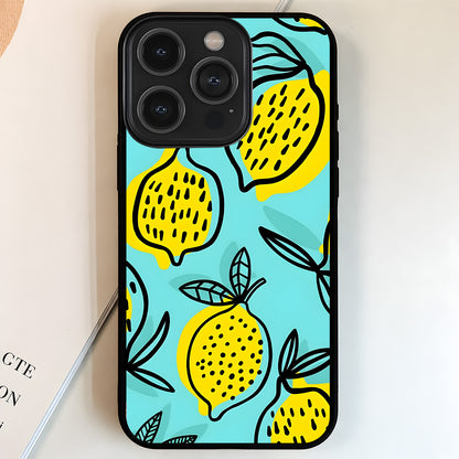 Lemon Pop Pattern Glass Case