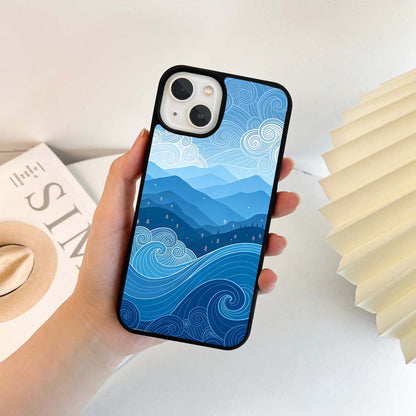 Blue Horizon Swirls Glass Case