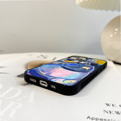 Cat With Car Glass Case