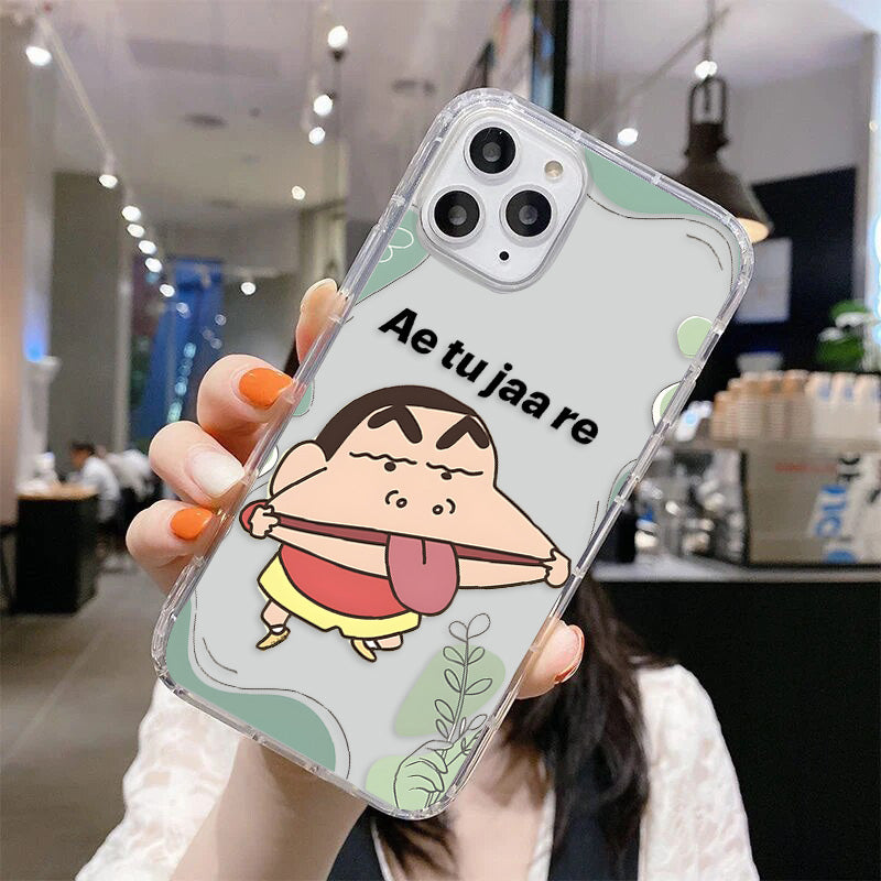 Funny Shinchan Clear Silicon Cover