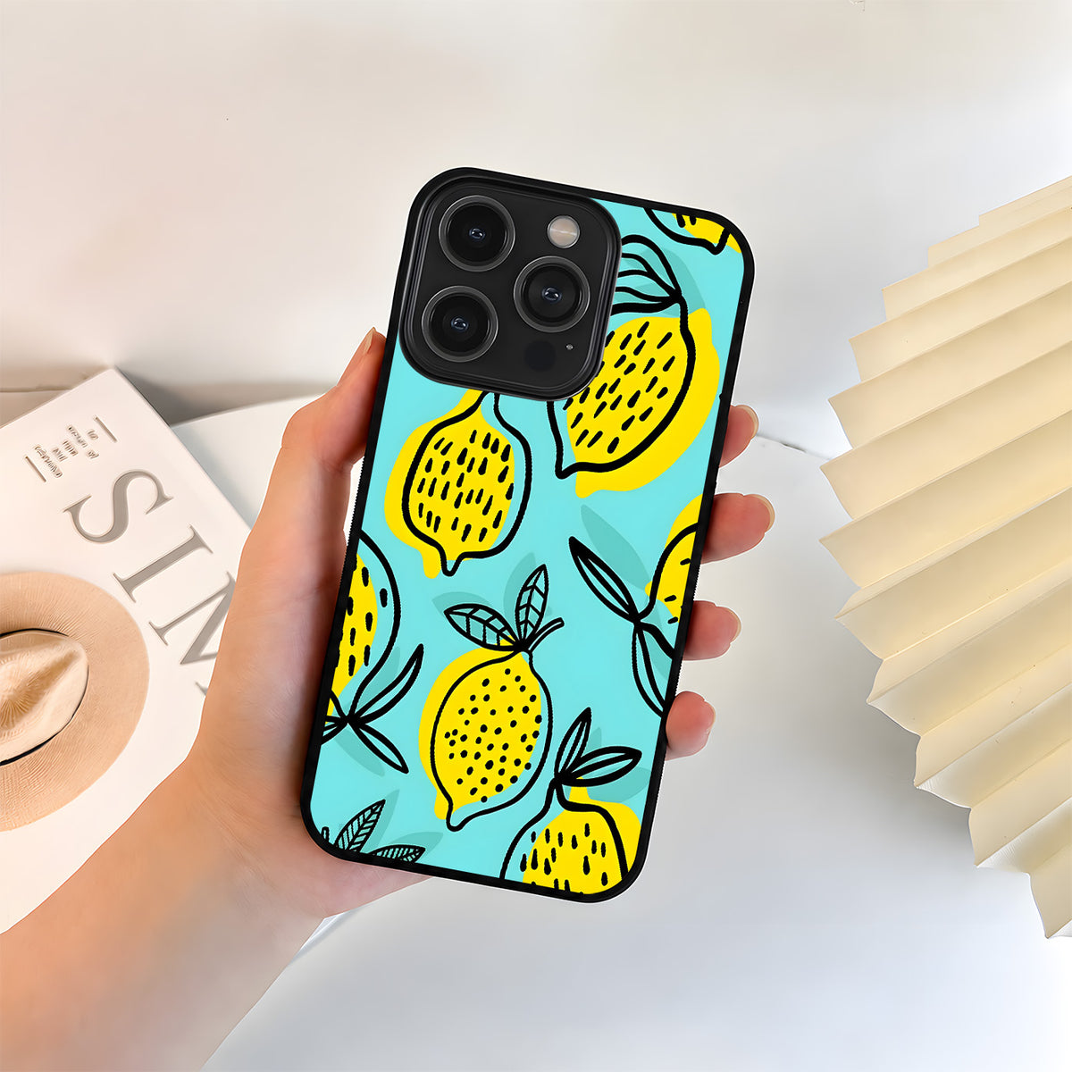 Lemon Pop Pattern Glass Case
