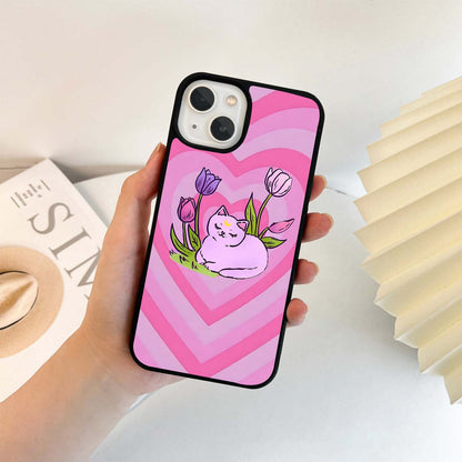 Pink Dream Cat Glass Case