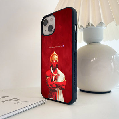 Hanuman Eternal Ram Bhakt Glass Case