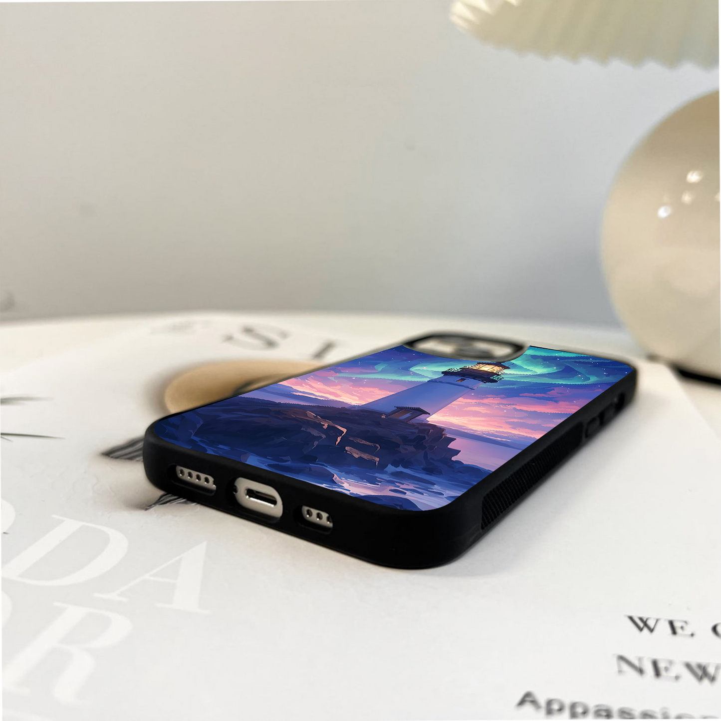 Aurora Lighthouse Glow Glass Case