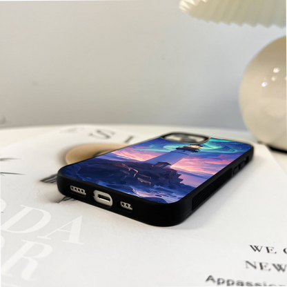 Aurora Lighthouse Glow Glass Case