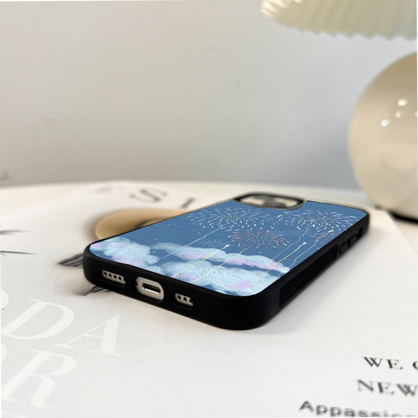 Midnight Firework Whimsy Glass Case