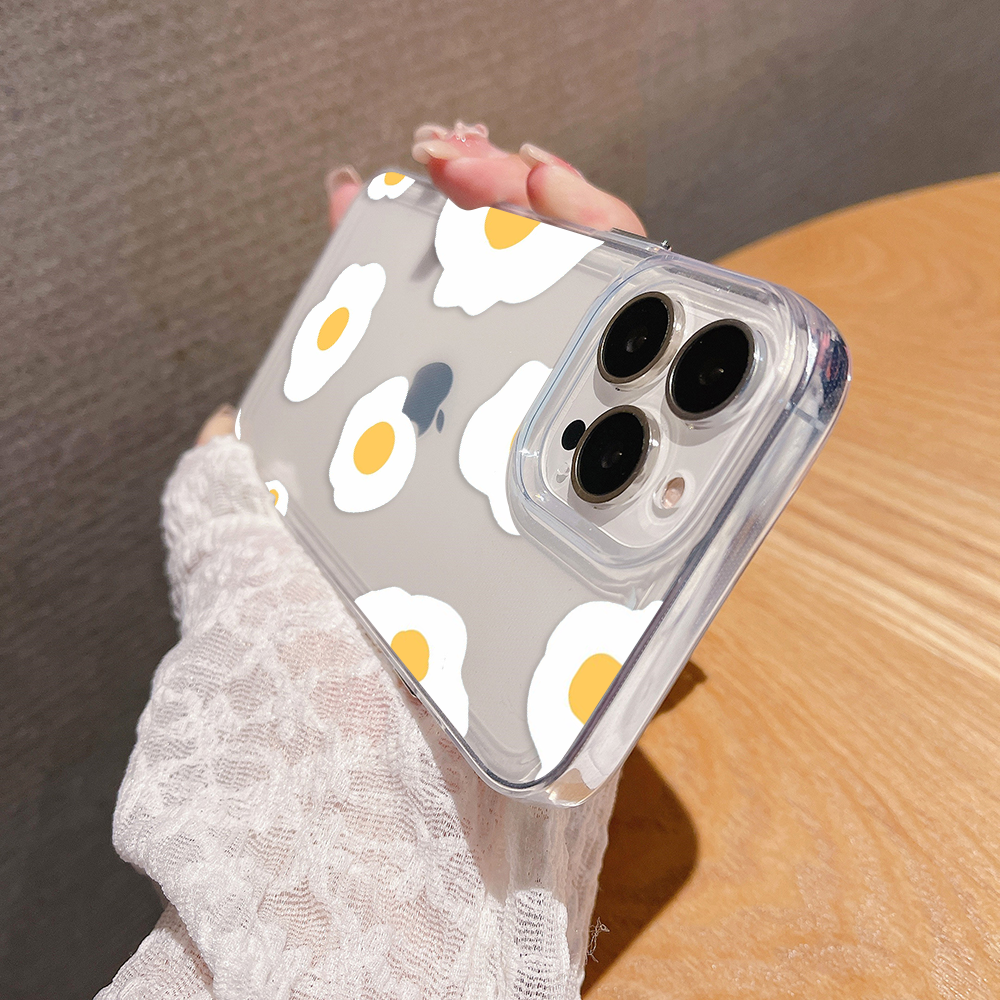 Egg Flower Pattern 2 Clear Silicon Case Cover