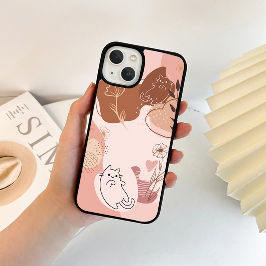 Cute Cat phone Glass Case