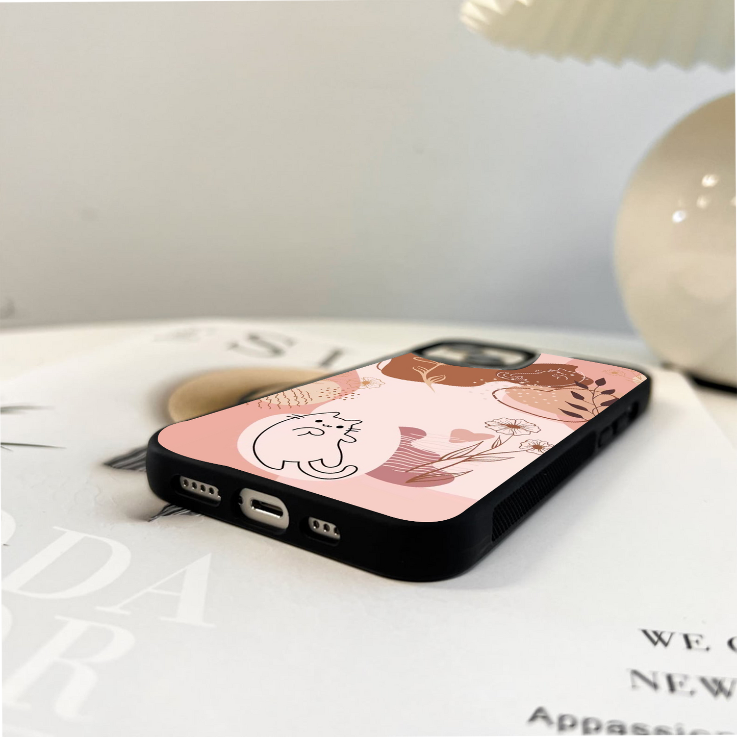 Cute Cat phone Glass Case