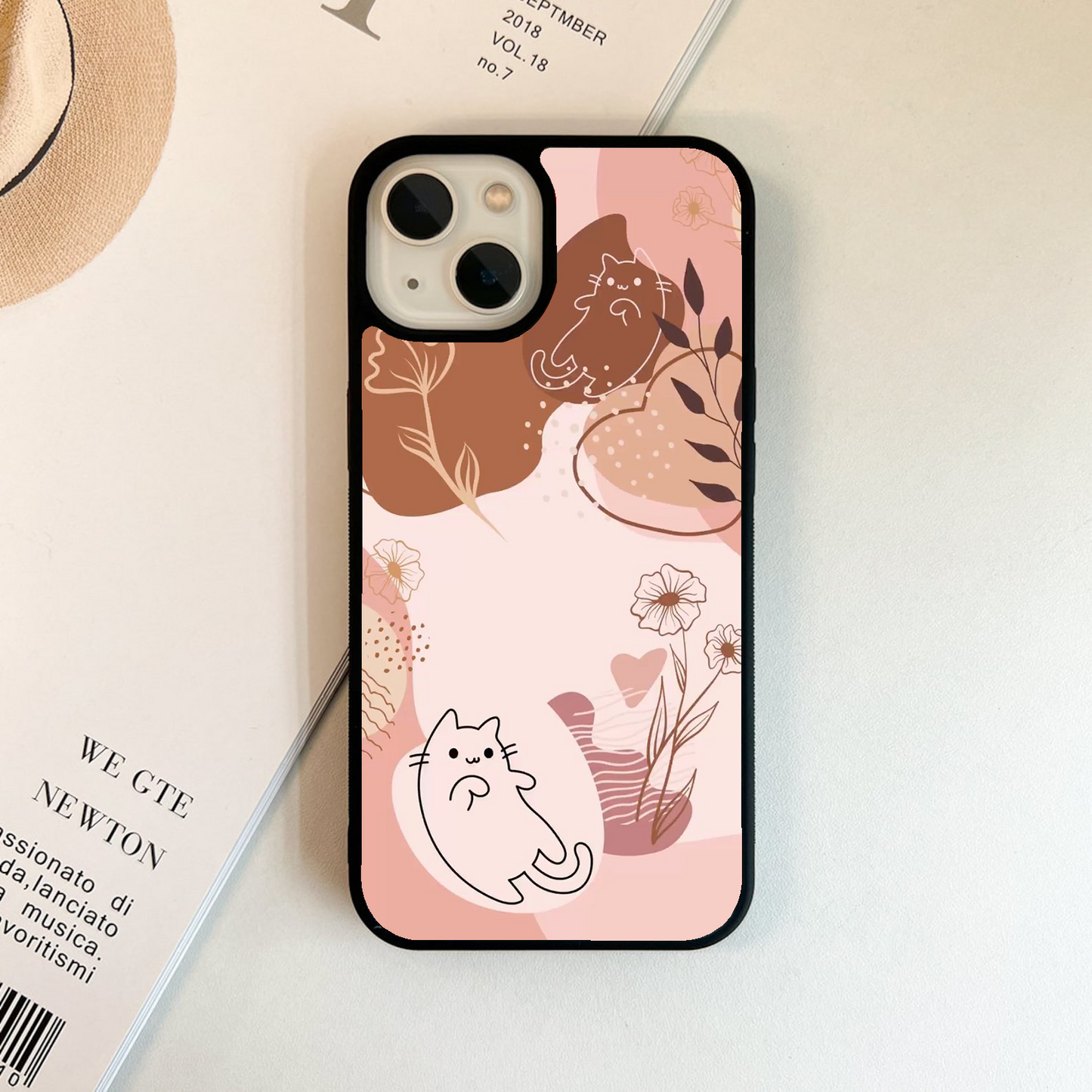 Cute Cat phone Glass Case