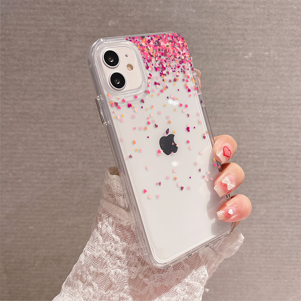 Falling Hearts Magic Clear Silicon Cover