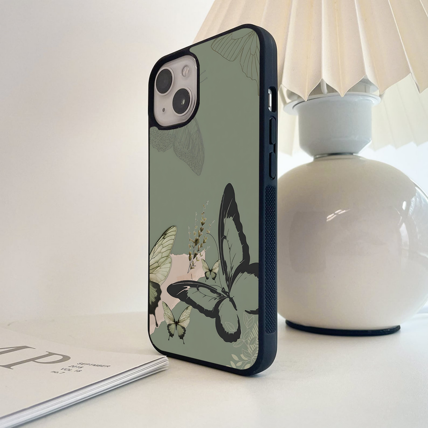 Serene Butterfly Dreams Glass Case