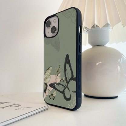 Serene Butterfly Dreams Glass Case