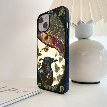 Crowned Night Bird Glass Case