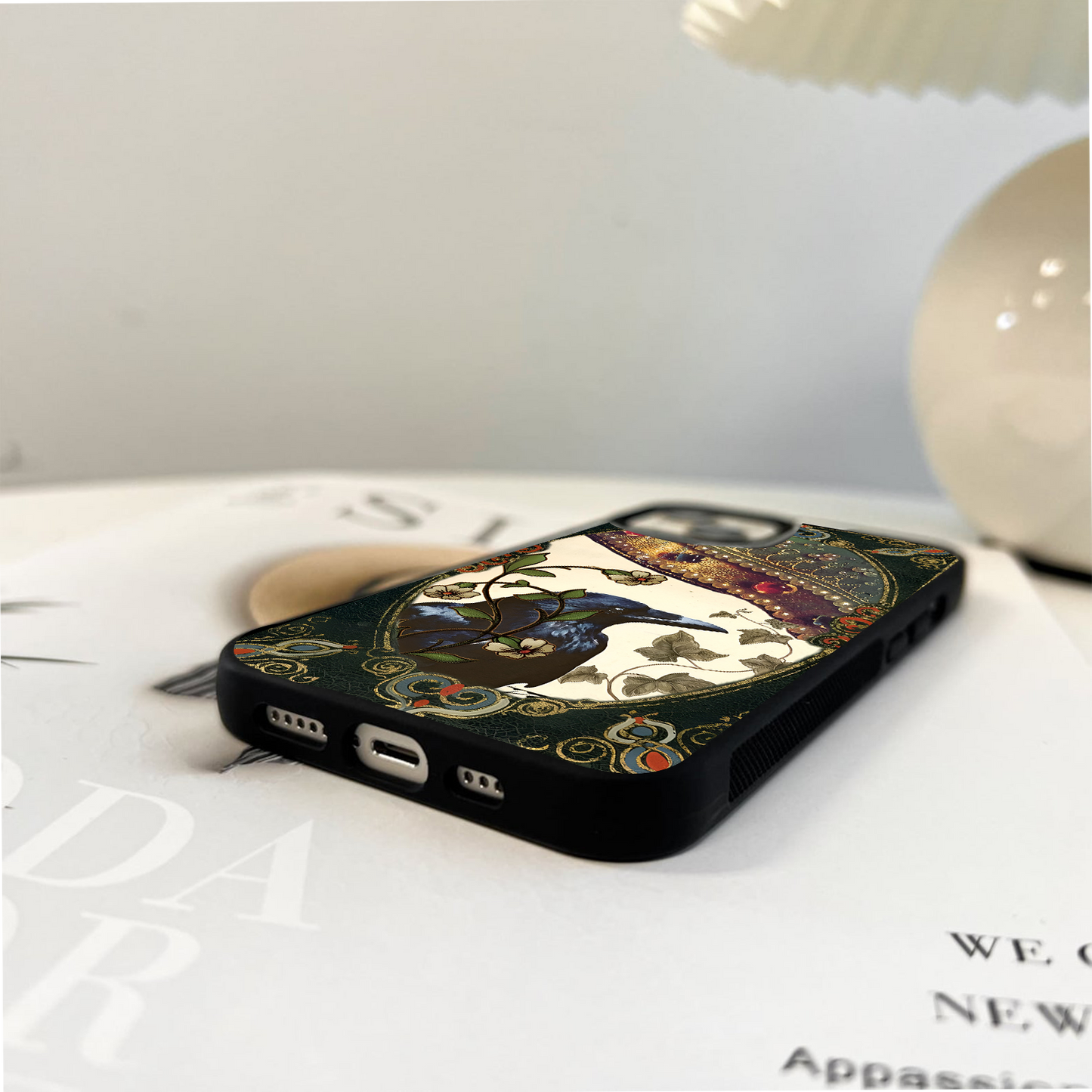 Crowned Night Bird Glass Case