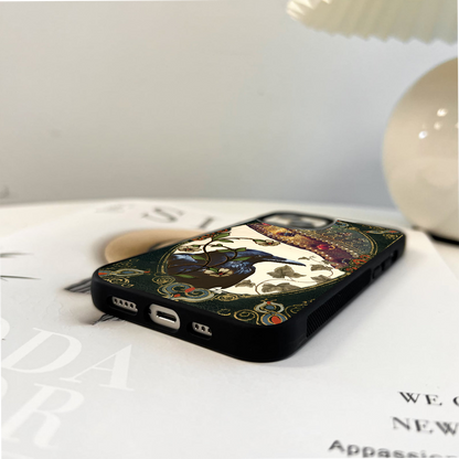 Crowned Night Bird Glass Case