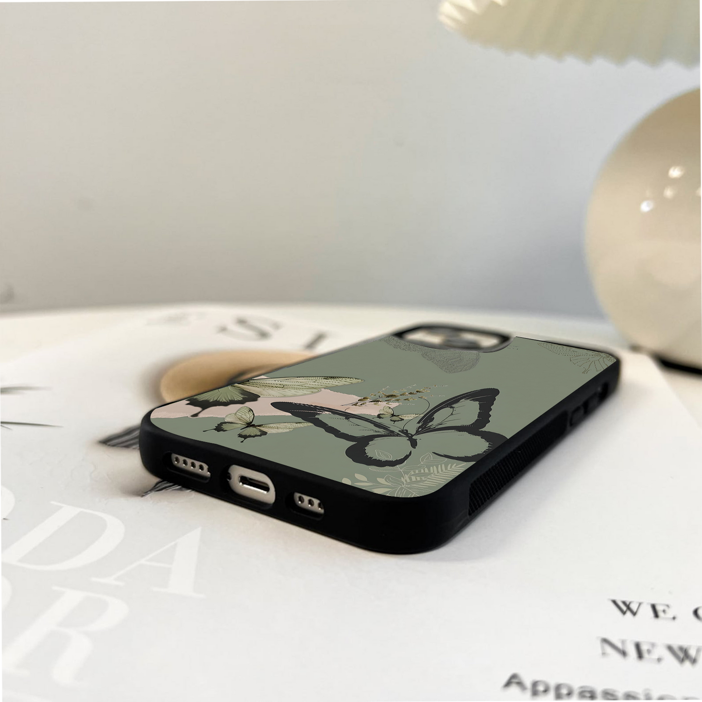 Serene Butterfly Dreams Glass Case