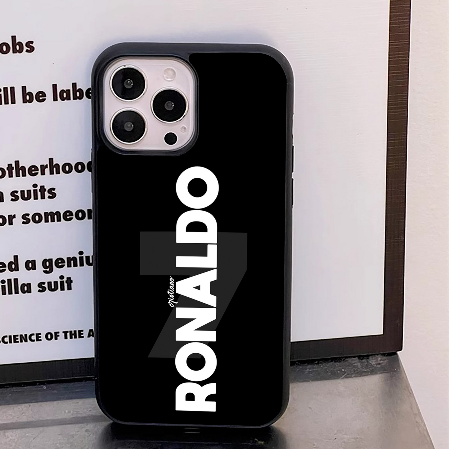 Dark Ronaldo 7 Pattern Glass Case