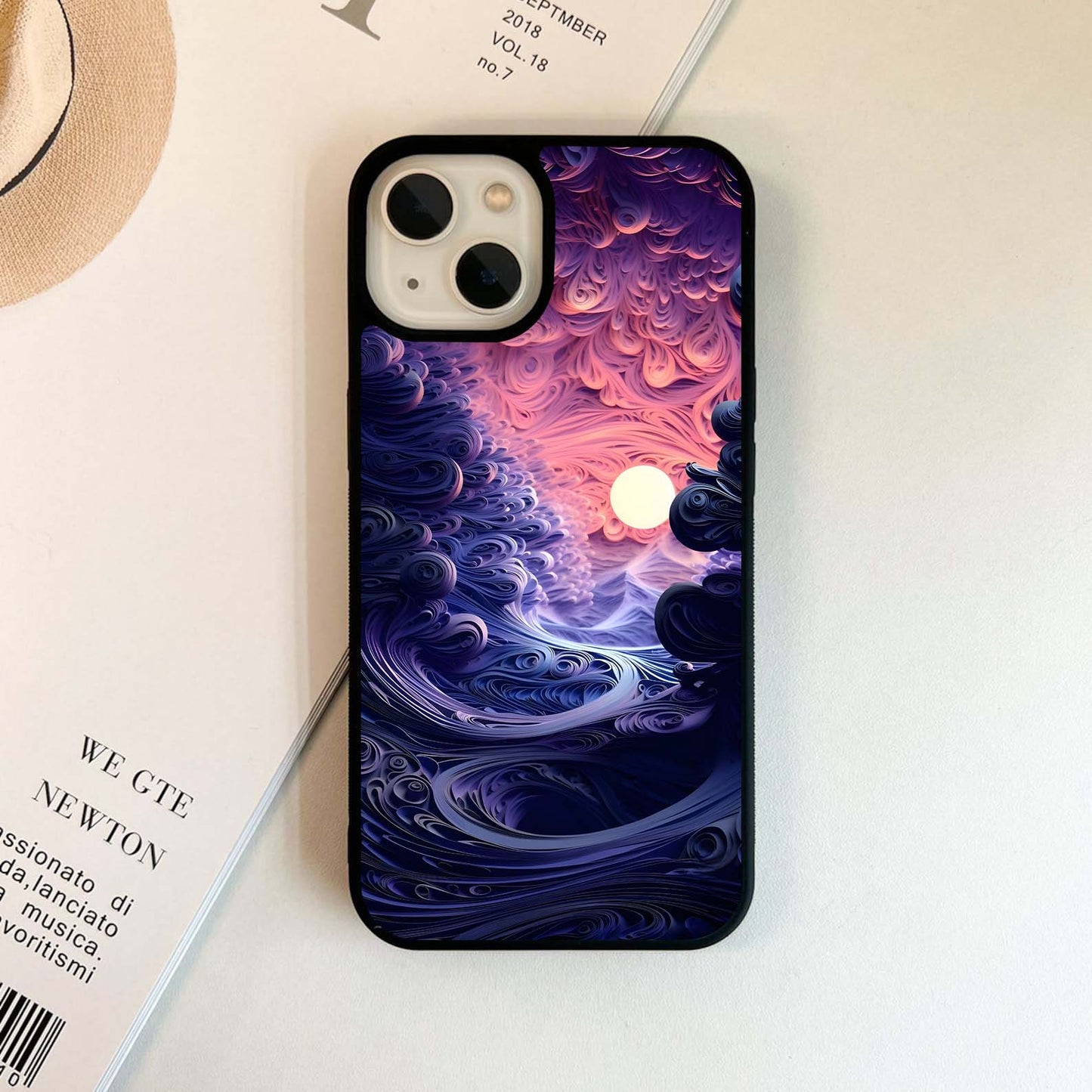 Velvet Cosmic Swirls Glass Case