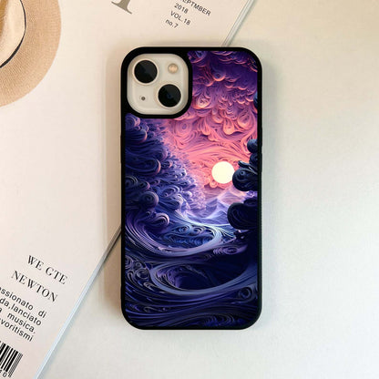 Velvet Cosmic Swirls Glass Case