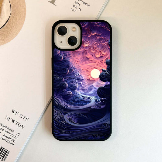 Velvet Cosmic Swirls Glass Case