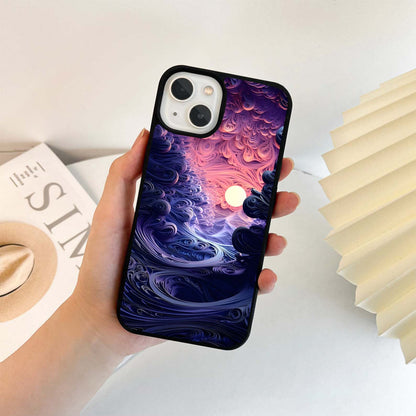 Velvet Cosmic Swirls Glass Case