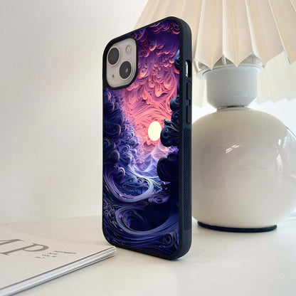 Velvet Cosmic Swirls Glass Case