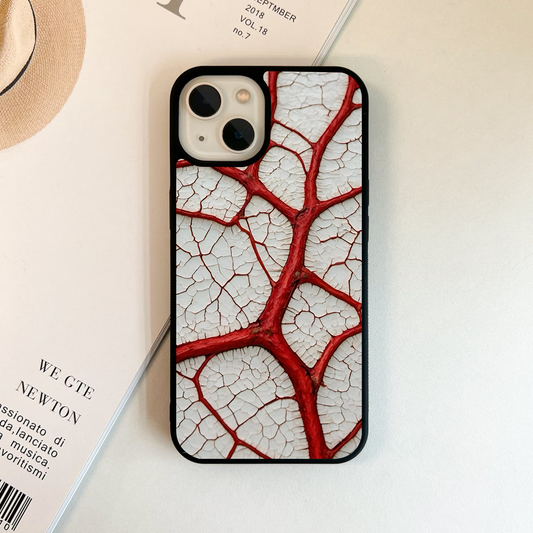 Crimson Root Web Glass Case