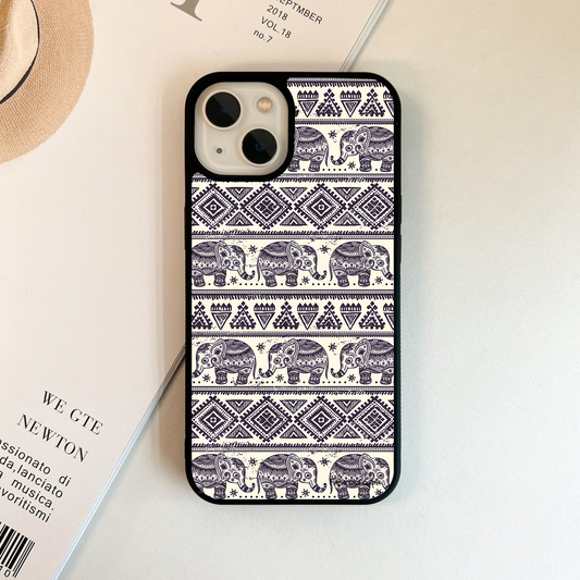 Tribal Elephant Grace Glass Case