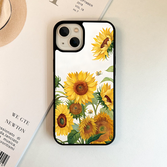 Golden Bloom Fields Glass Case