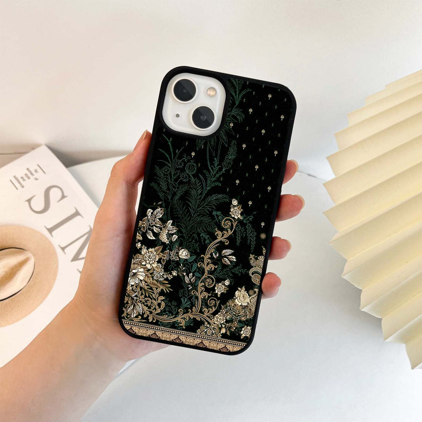 Regal Botanical Tapestry Glass Case