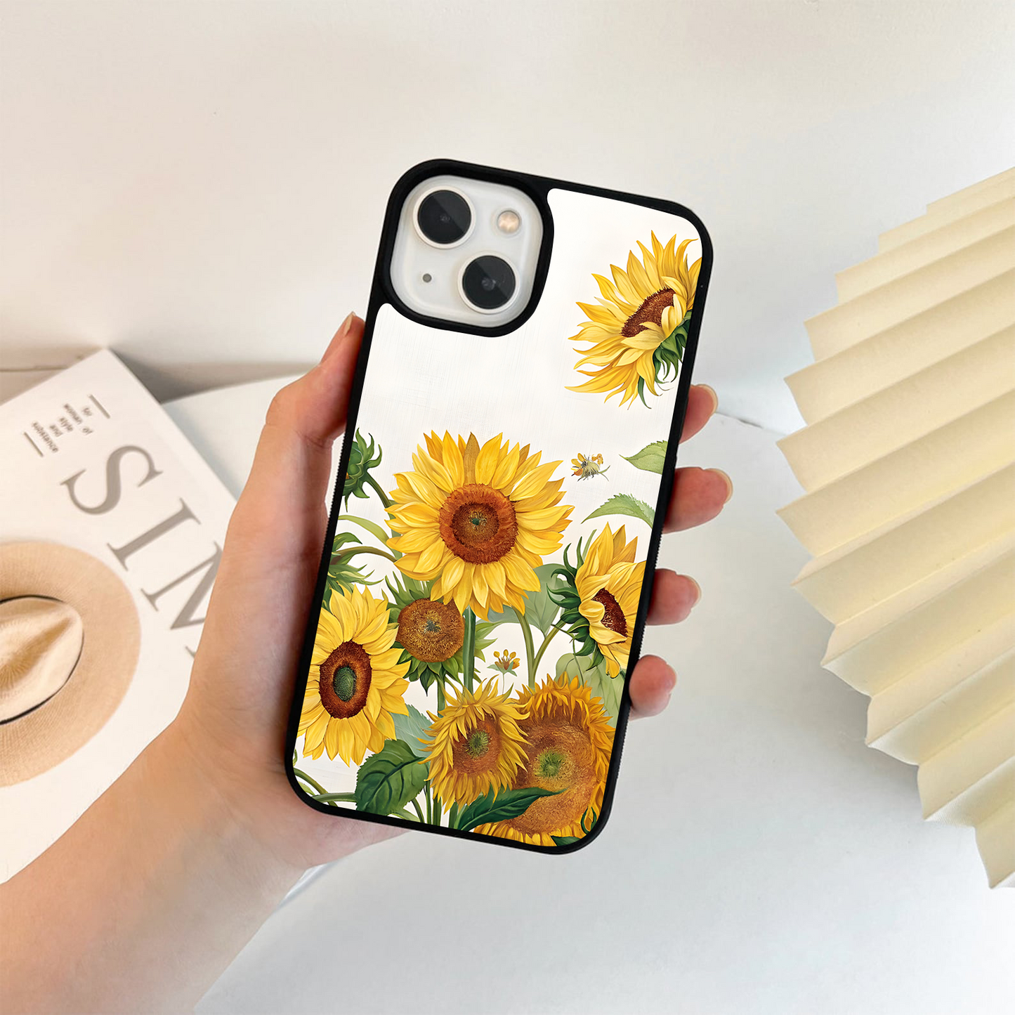 Golden Bloom Fields Glass Case