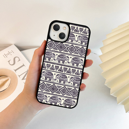 Tribal Elephant Grace Glass Case