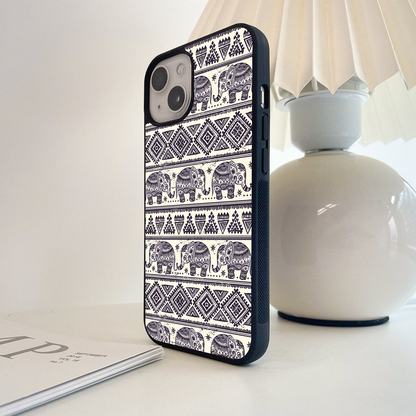 Tribal Elephant Grace Glass Case