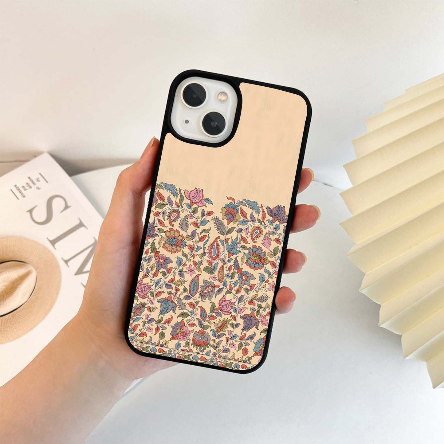 Vintage Floral Elegance Glass Case