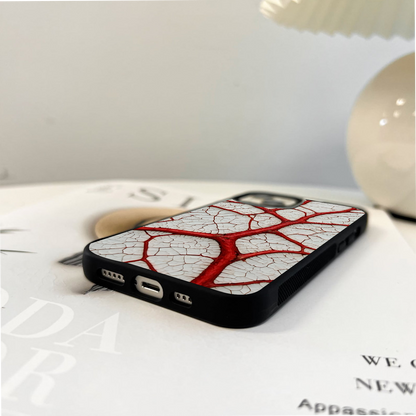 Crimson Root Web Glass Case