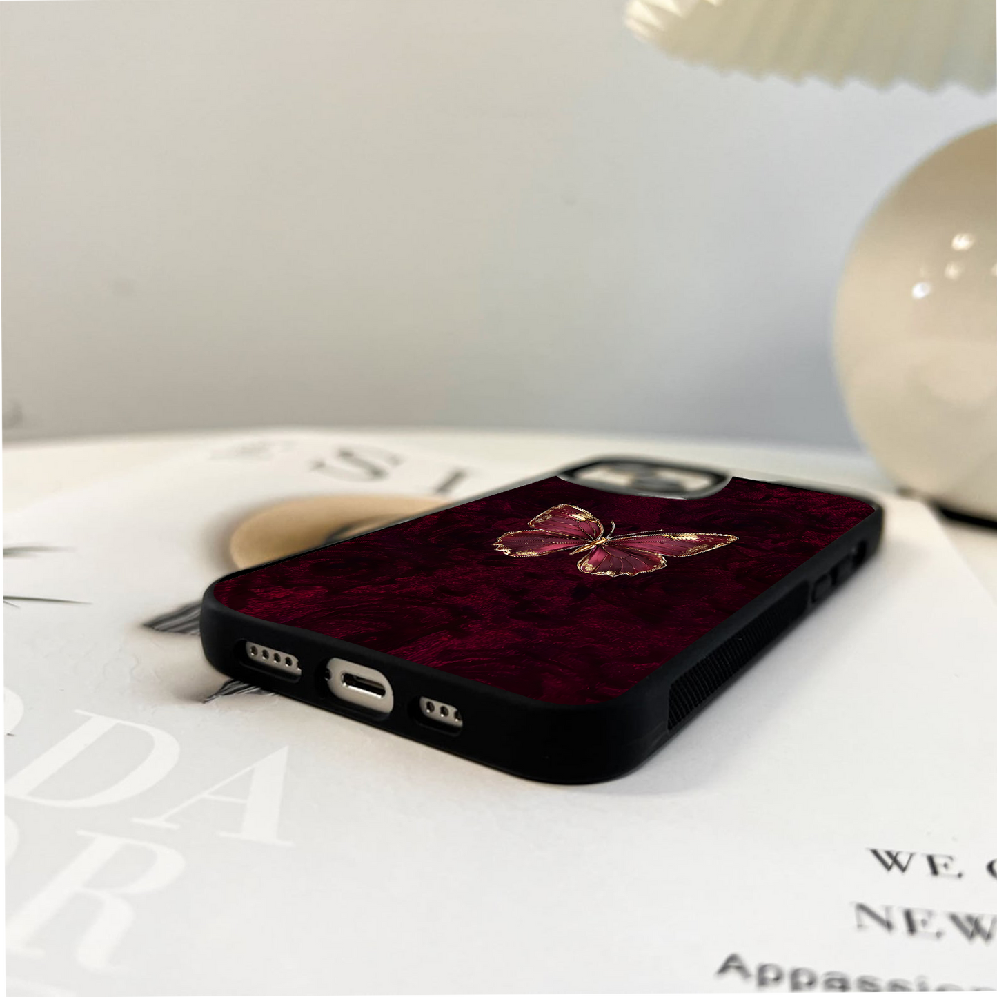 Royal Velvet Wings Glass Case