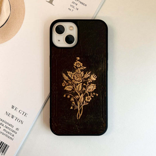 Vintage Floral Engrave Glass Case