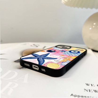 Pink Purple & Drinks Collage Glass Case