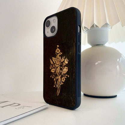 Vintage Floral Engrave Glass Case