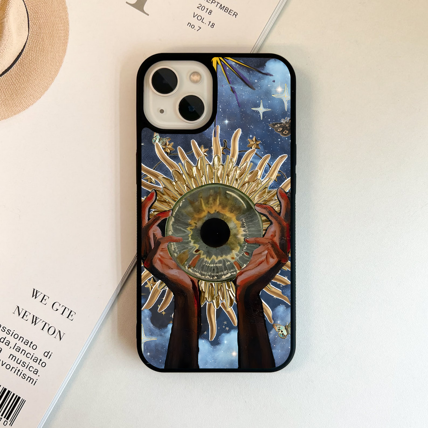 Golden Cosmic Gaze Glass Case