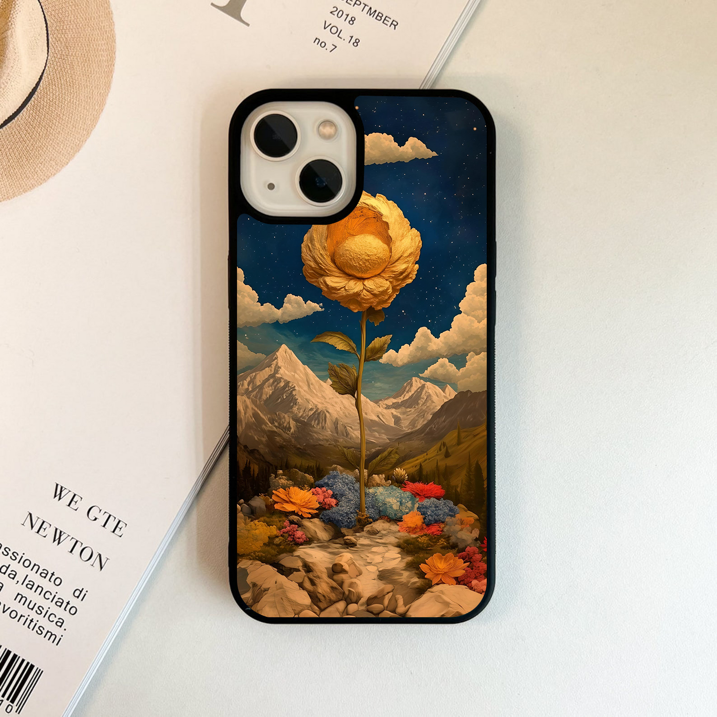 Golden Bloom Night Glass Case