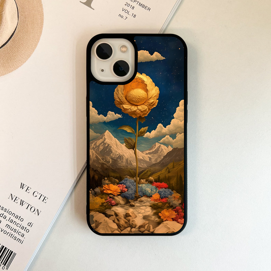 Golden Bloom Night Glass Case