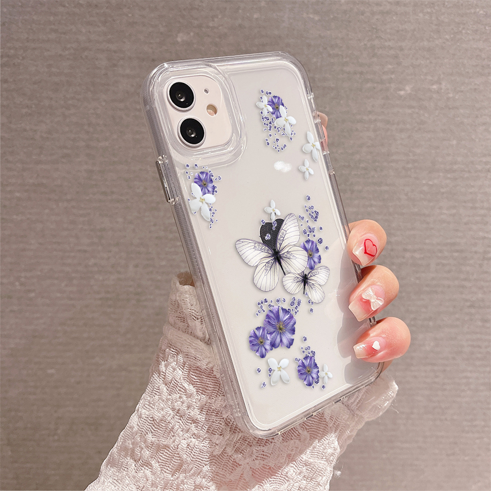 Violet Fairy Garden Clear Silicon Cover