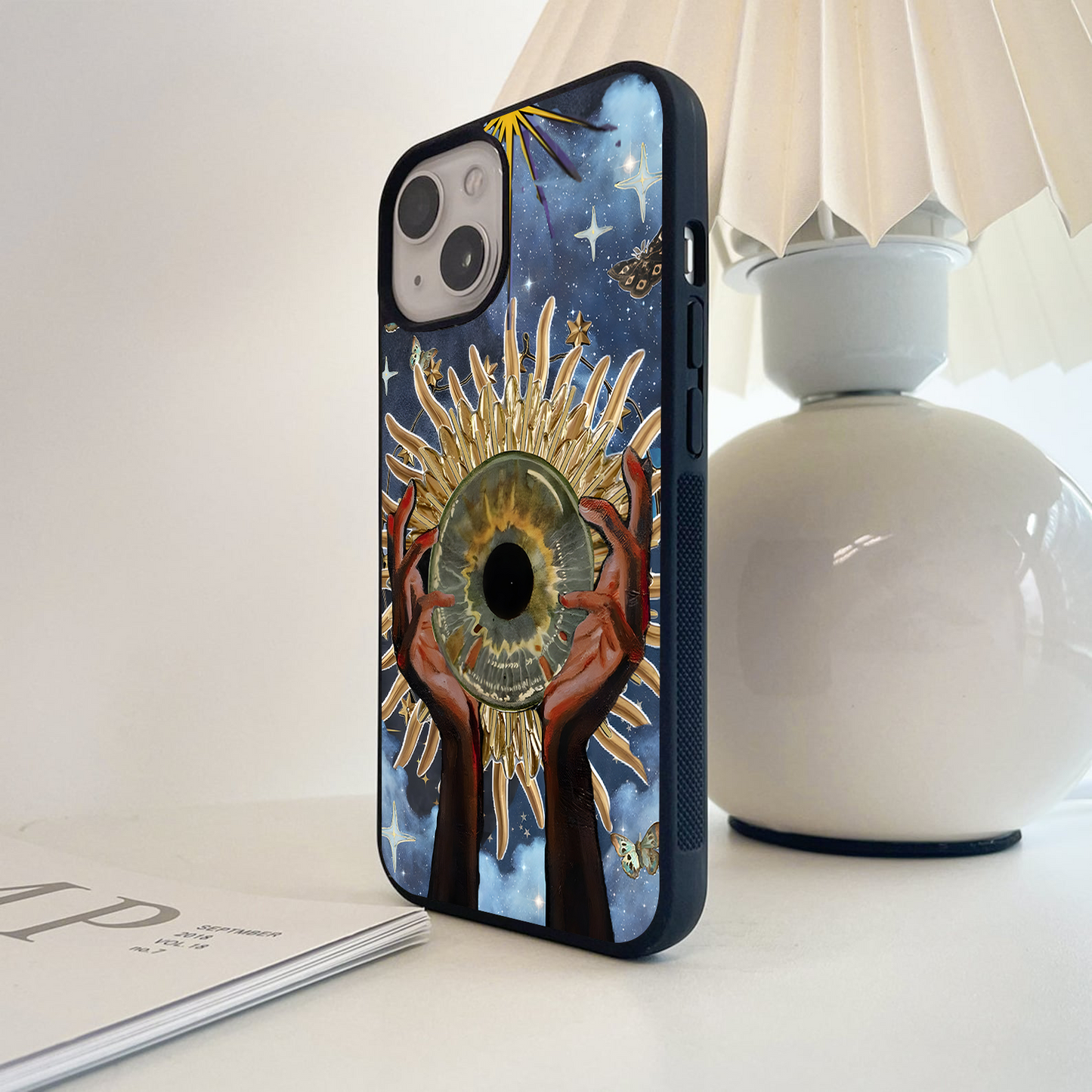 Golden Cosmic Gaze Glass Case