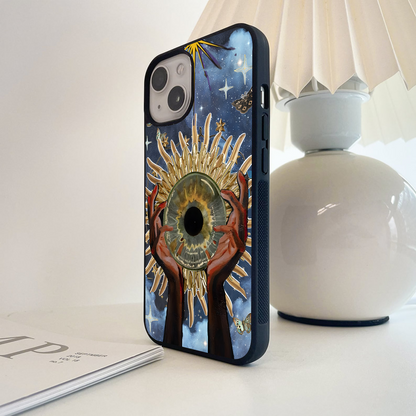 Golden Cosmic Gaze Glass Case