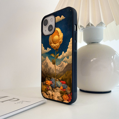 Golden Bloom Night Glass Case