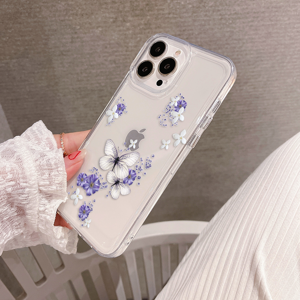 Violet Fairy Garden Clear Silicon Cover